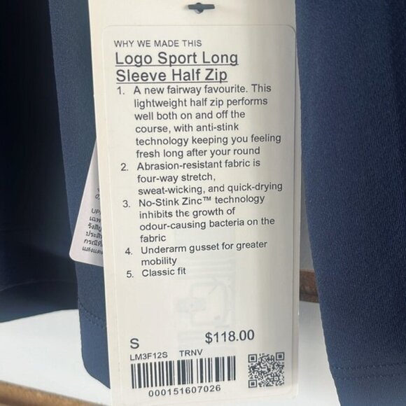 Logo Sport Long Sleeve Half Zip - True Navy - Picture 6 of 7